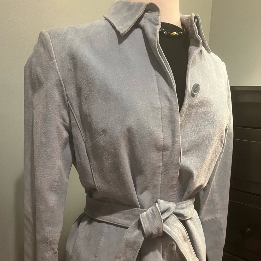 Light Blue Suede Coat - BEAUTIFUL!